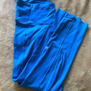 Lululemon Fast and Free High Rise Crop 23 in Color- Poolside